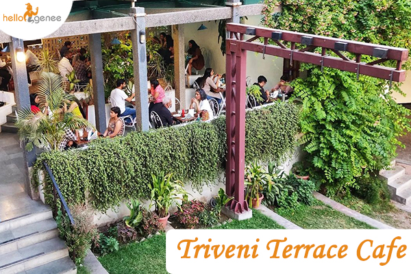 Triveni Terrace Cafe, best cafes in delhi for couples